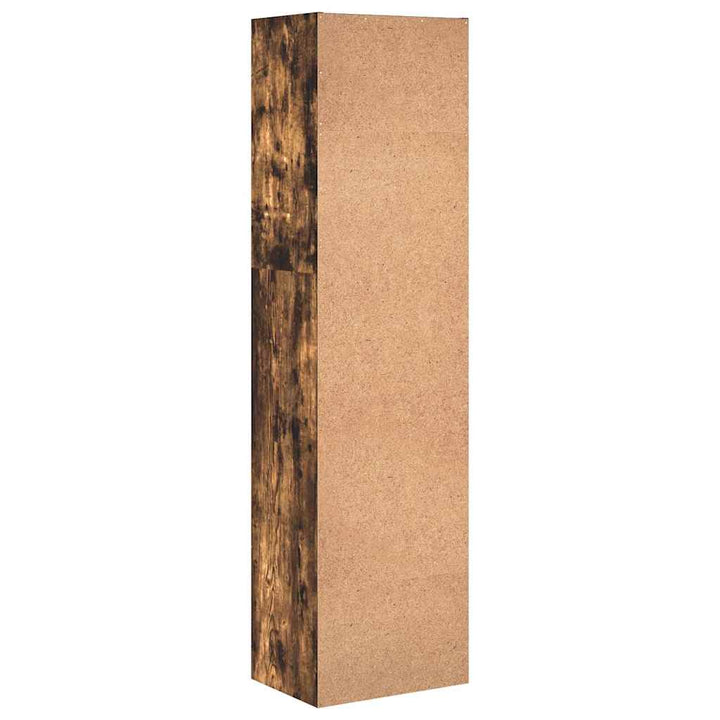 bogreol 40x30x152 cm konstrueret træ røget egetræsfarve