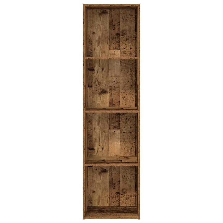bogreol 40x30x152 cm konstrueret træ gammelt trælook