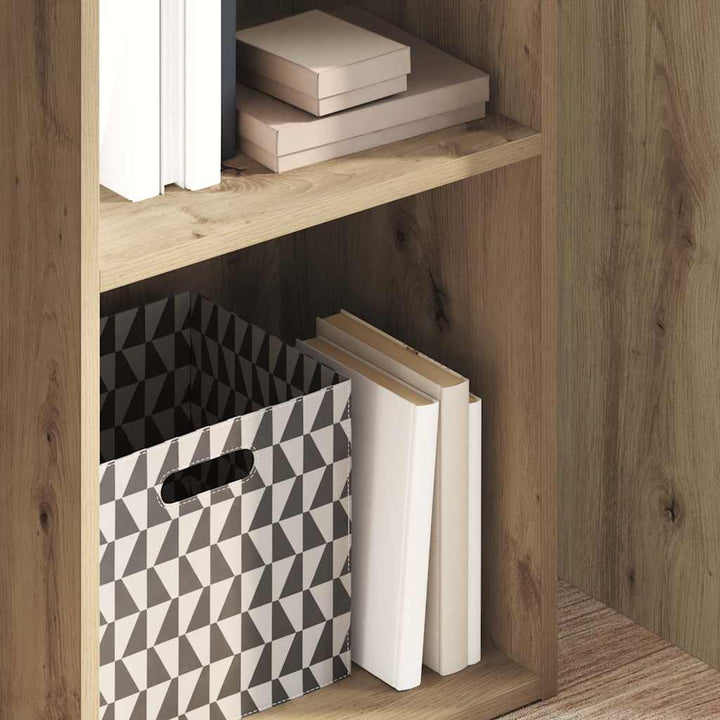 bogreol 40x30x152 cm konstrueret træ gammelt eg