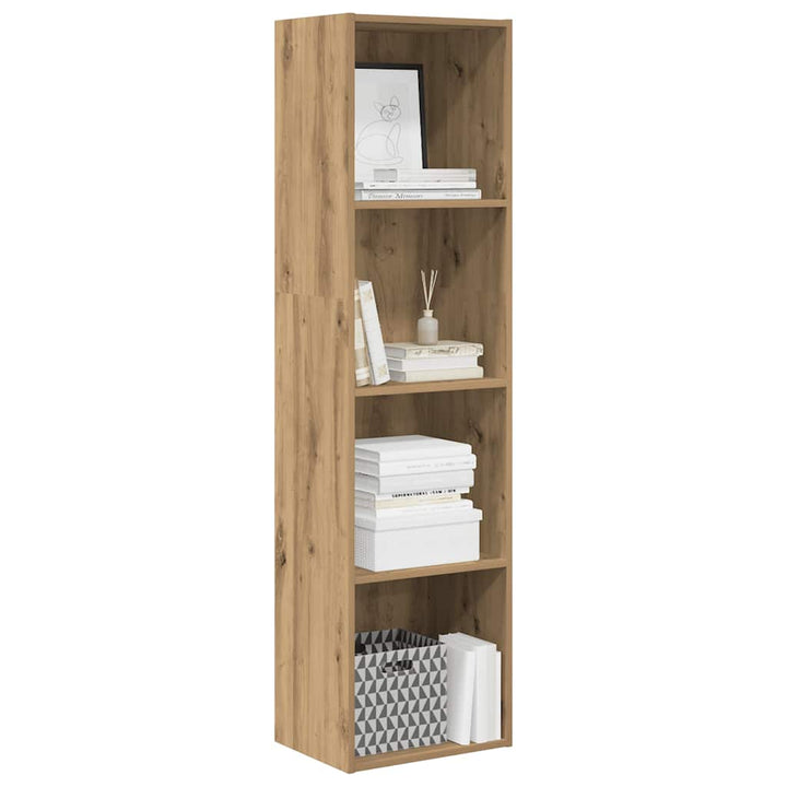 bogreol 40x30x152 cm konstrueret træ gammelt eg