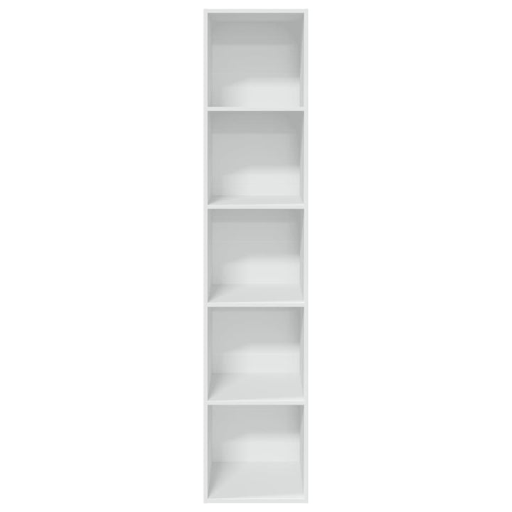 bogskab 40x30x152 cm konstrueret træ hvid