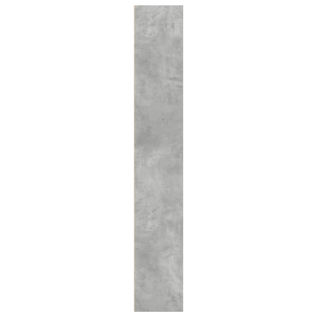 bogreol 40x30x189 cm konstrueret træ betongrå