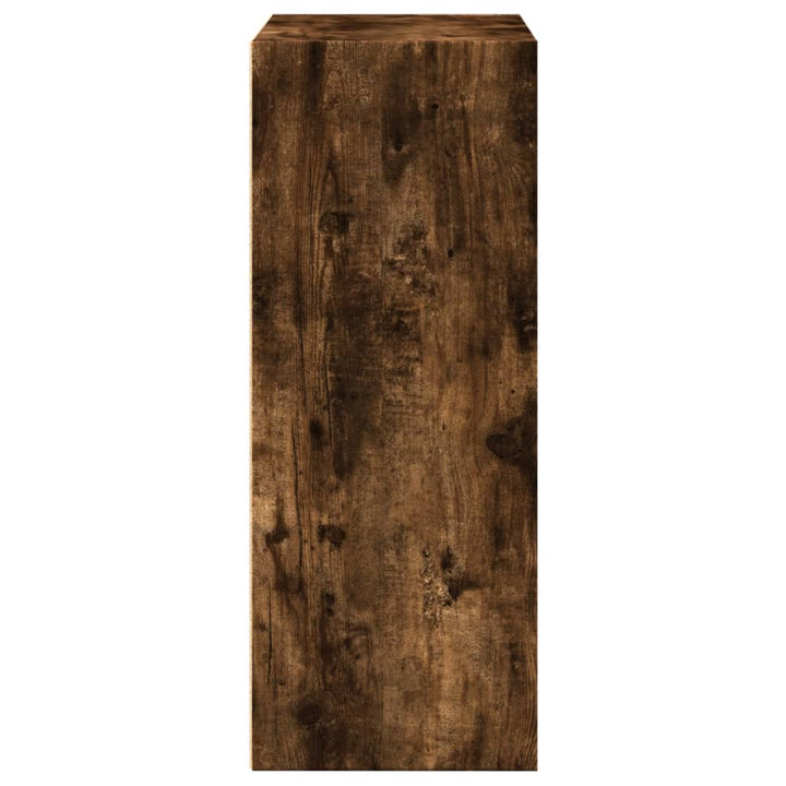 bogreol 60x30x77 cm konstrueret træ røget egetræsfarve
