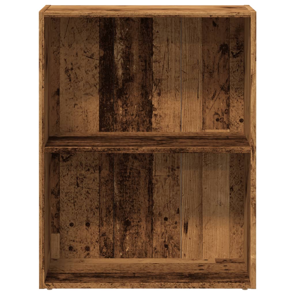 bogreol 60x30x77 cm konstrueret træ gammelt trælook