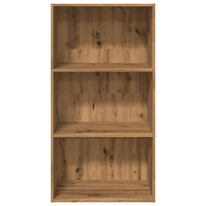 bogreol 60x30x114 cm konstrueret træ egetræsfarve