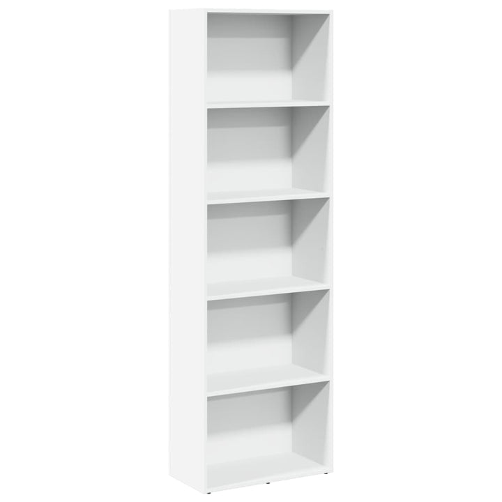 bogreol 60x30x189 cm konstrueret træ hvid