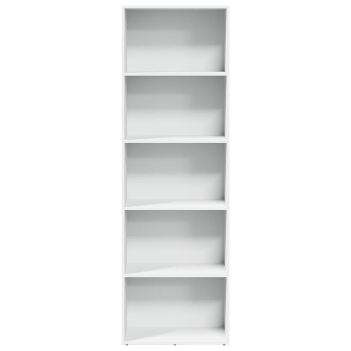 bogreol 60x30x189 cm konstrueret træ hvid