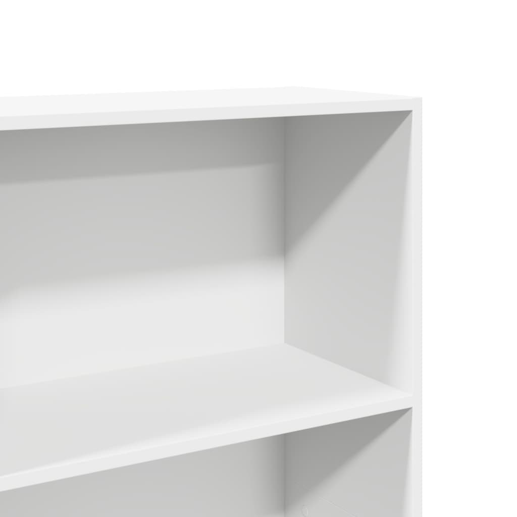 bogreol 60x30x189 cm konstrueret træ hvid