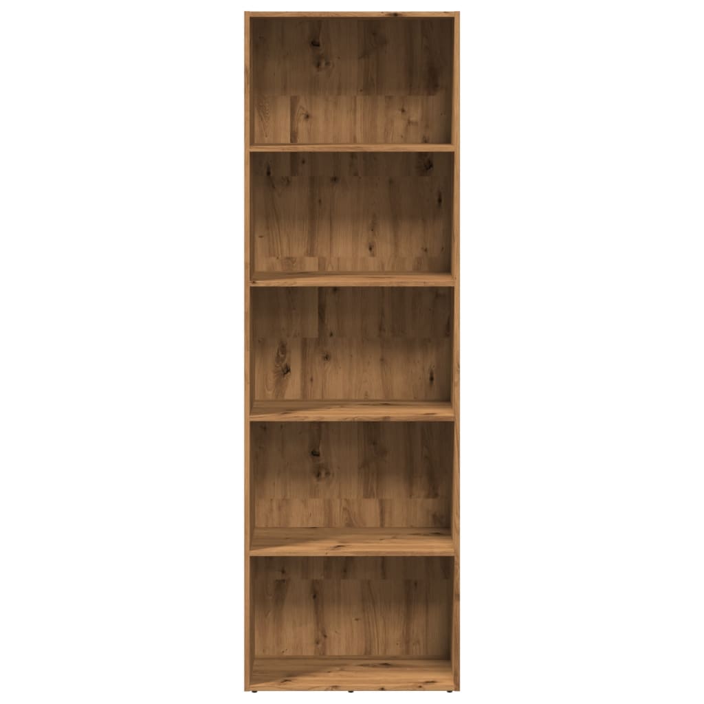bogreol 60x30x189 cm konstrueret træ gammelt eg