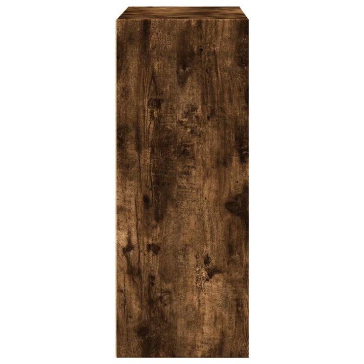 bogreol 80x30x77 cm konstrueret træ røget egetræsfarve