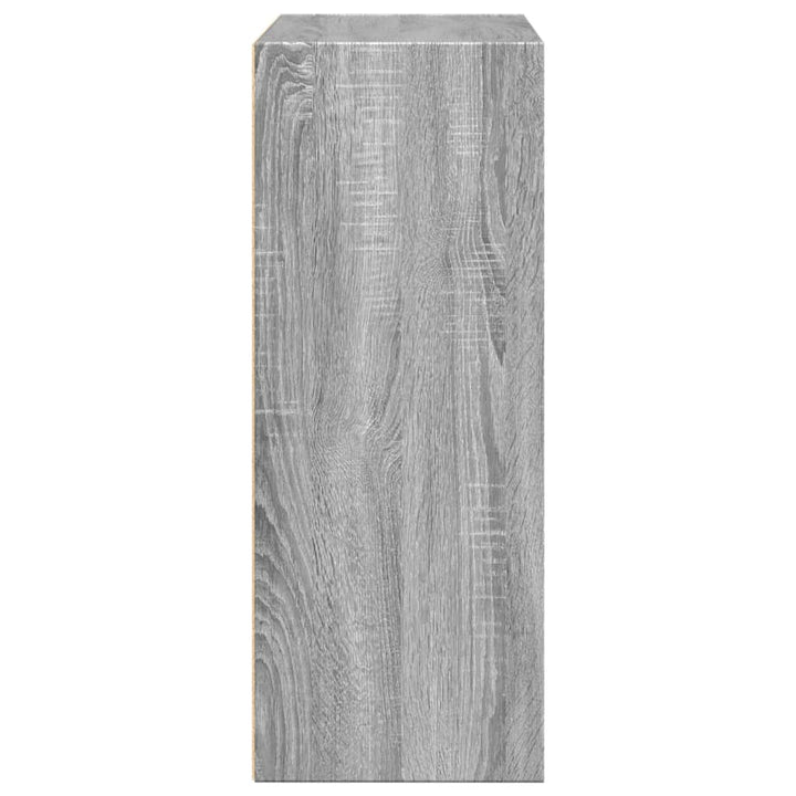 bogreol 80x30x77 cm konstrueret træ grå sonoma-eg