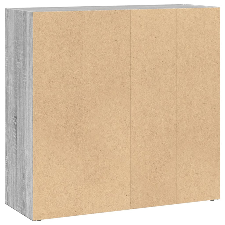 bogreol 80x30x77 cm konstrueret træ grå sonoma-eg