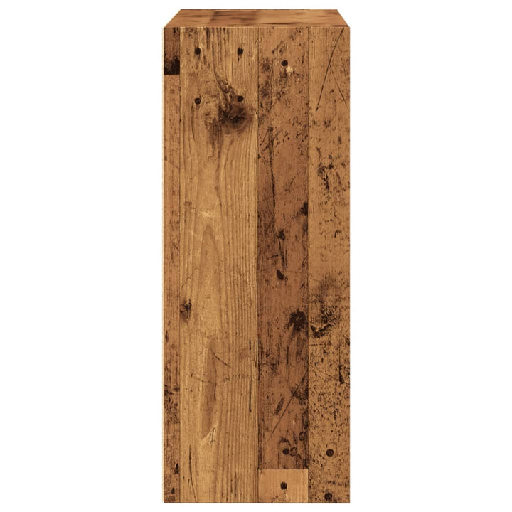 bogreol 60x30x77 cm konstrueret træ gammelt trælook