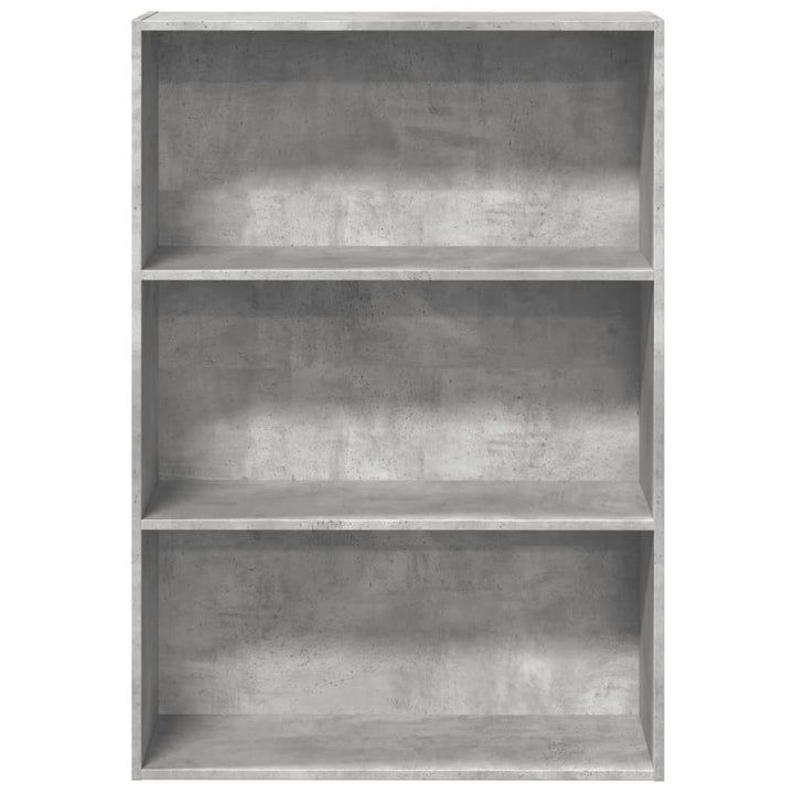 bogreol 80x30x114 cm konstrueret træ betongrå