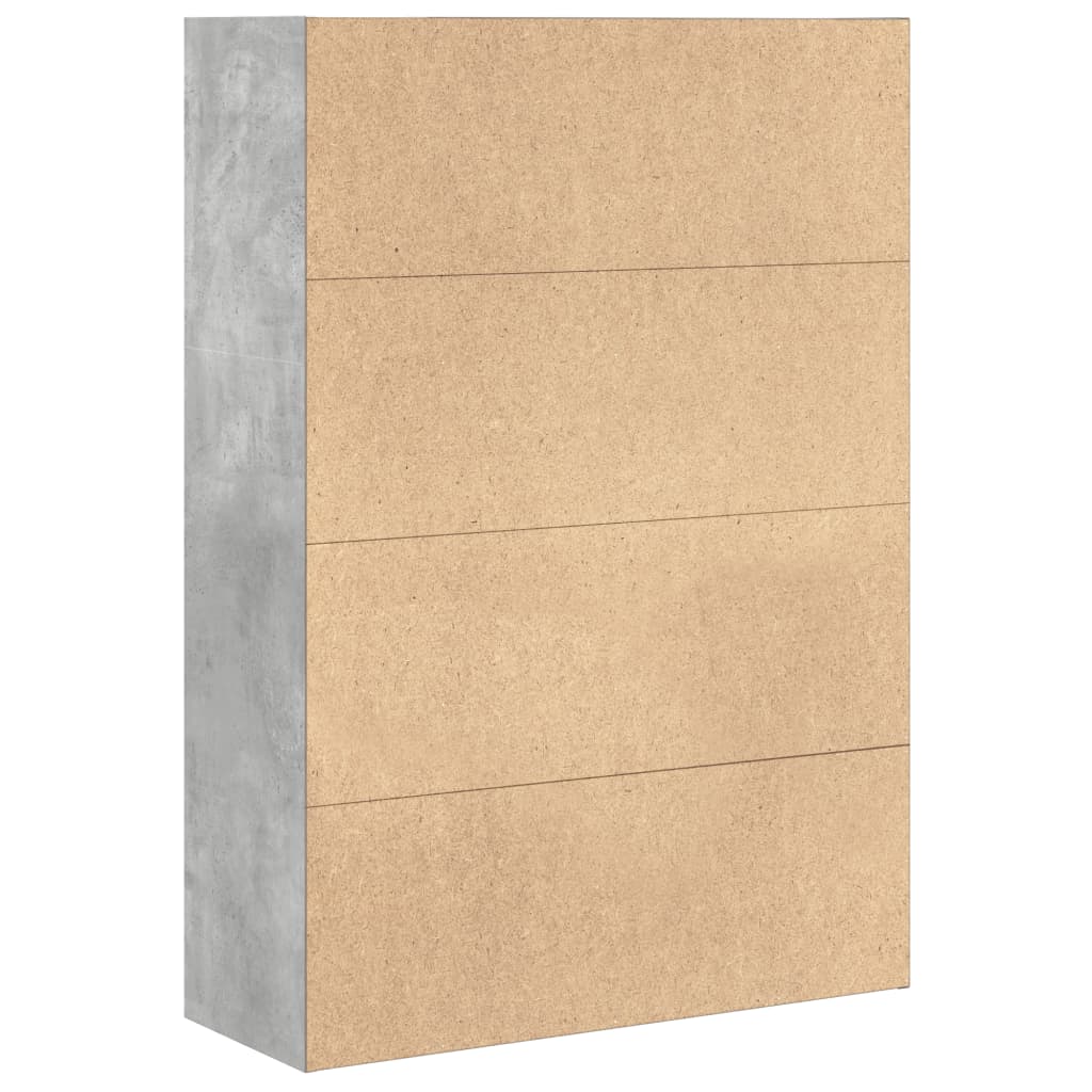 bogreol 80x30x114 cm konstrueret træ betongrå