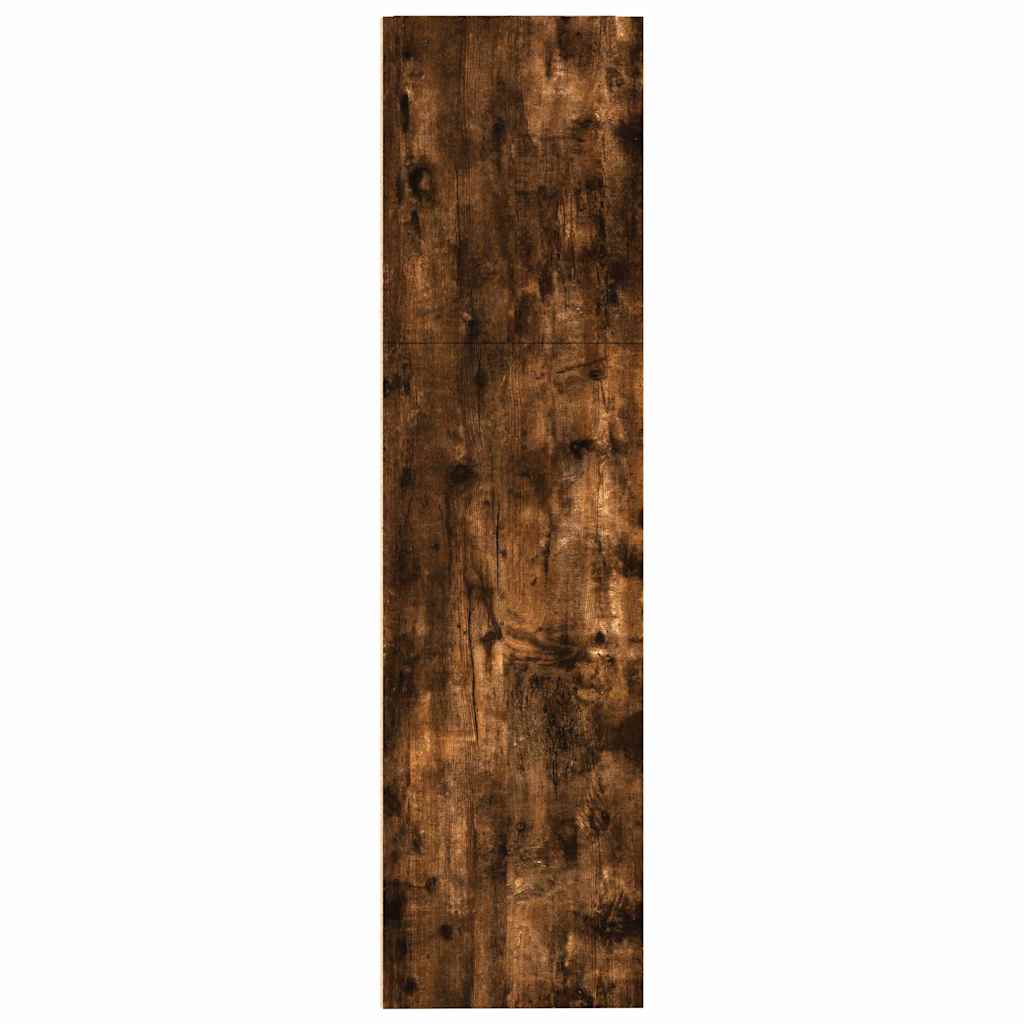 bogreol 80x30x114 cm konstrueret træ røget egetræsfarve