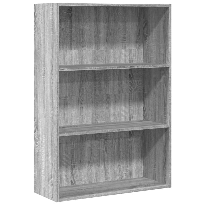 bogreol 80x30x114 cm konstrueret træ grå sonoma-eg