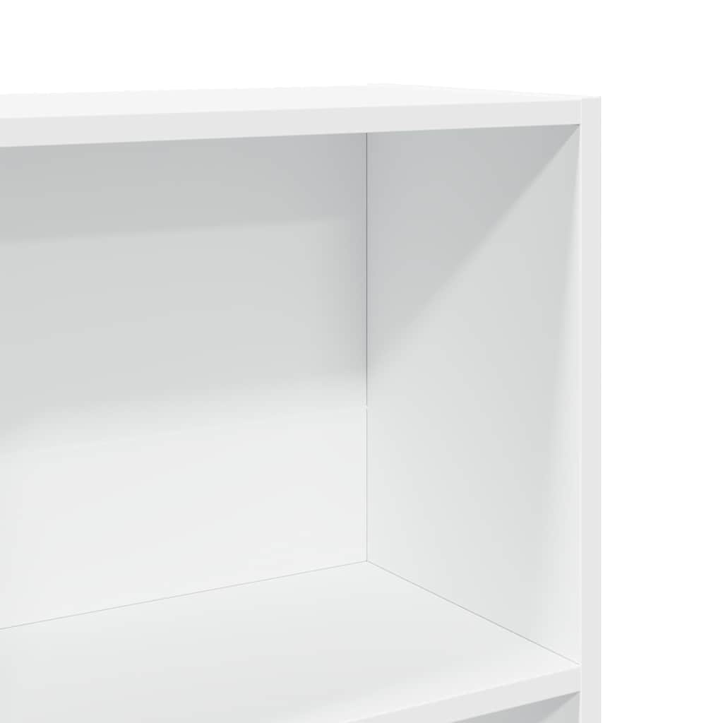 bogreol 80x30x152 cm konstrueret træ hvid