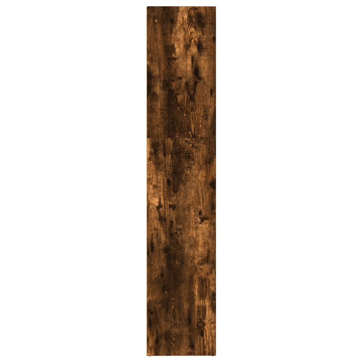 bogreol 80x30x152 cm konstrueret træ røget egetræsfarve