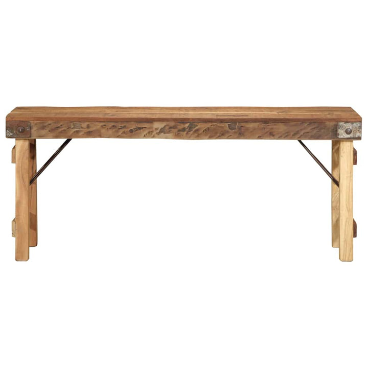 bænk Naturfarvet 110 x 35 x 46 cm Genbrugt Gammelt Træ