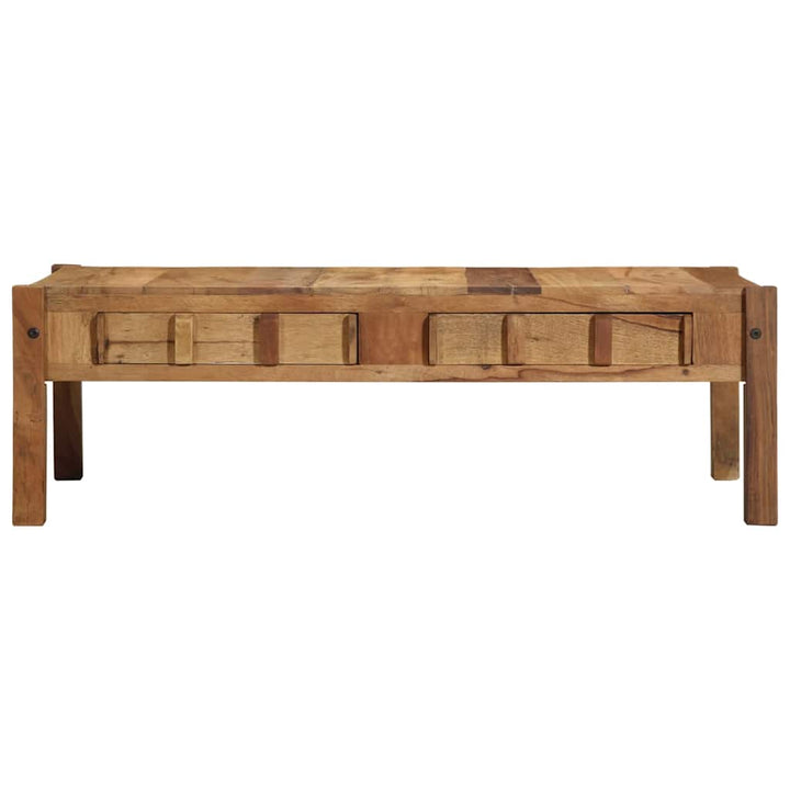 Sofabord med skuffe Brun 110 x 54 x 35 cm Solid genbrugs træ