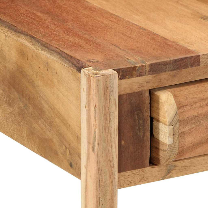 Endebord med skuffe Brun 43 x 32 x 46 cm Solid genbrugs træ