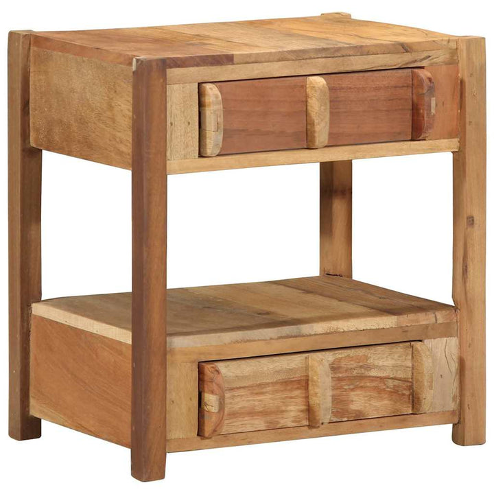 Endebord med skuffe Brun 43 x 32 x 46 cm Solid genbrugs træ