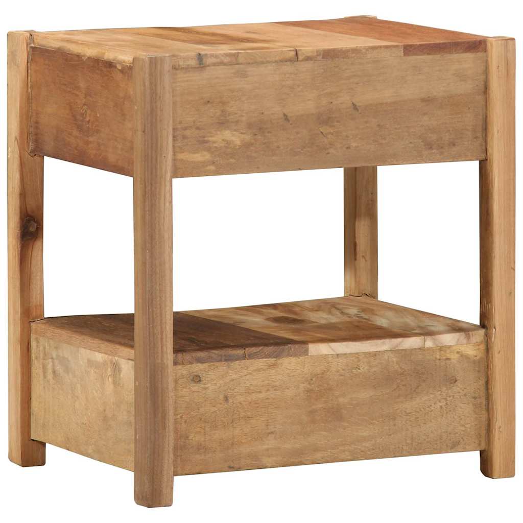 Endebord med skuffe Brun 43 x 32 x 46 cm Solid genbrugs træ