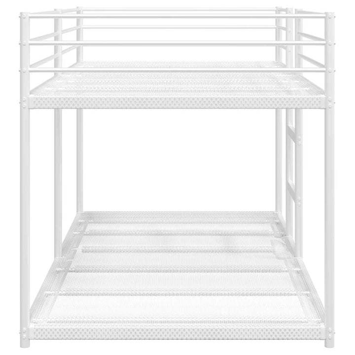 køjeseng uden madras 80x200 cm stål hvid