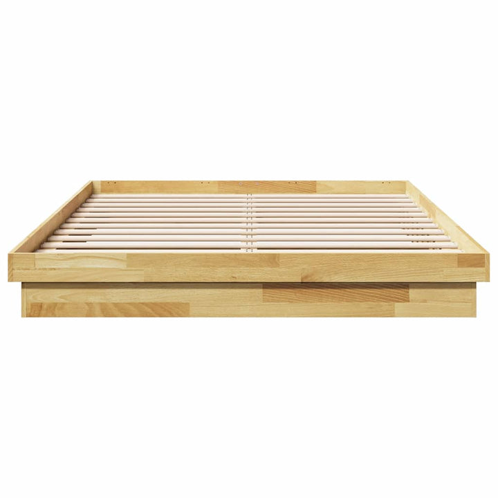Sengeramme uden madras 150x200 cm Massivt træ Eg