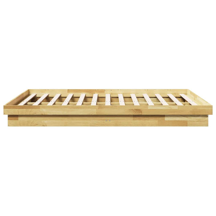 Sengeramme uden madras 150x200 cm Massivt træ Eg