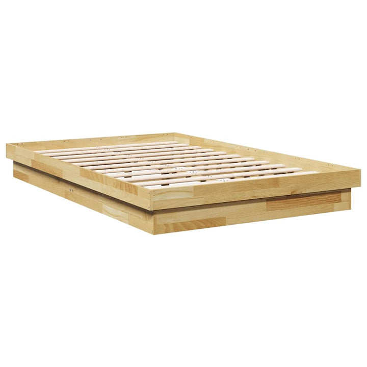 Sengeramme uden madras 120x200 cm Massivt træ Eg