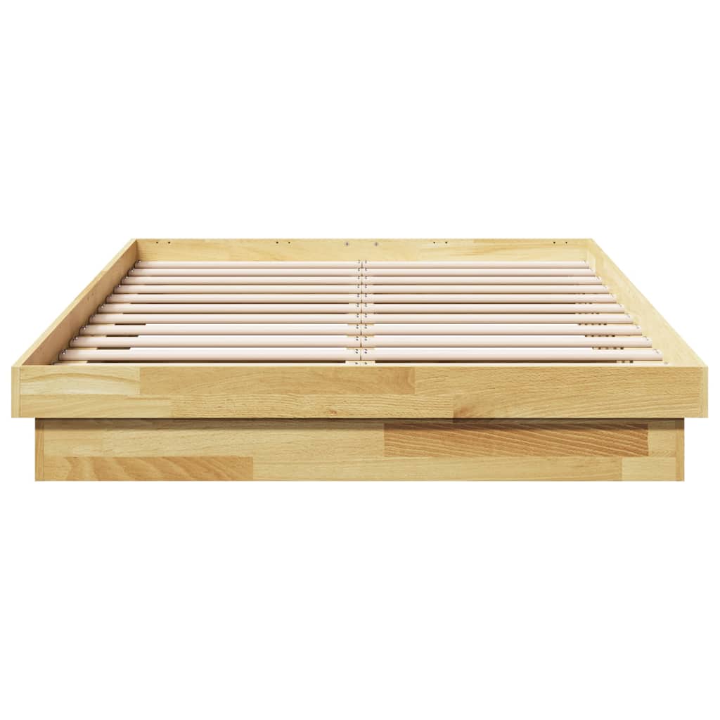 Sengeramme uden madras 120x200 cm Massivt træ Eg