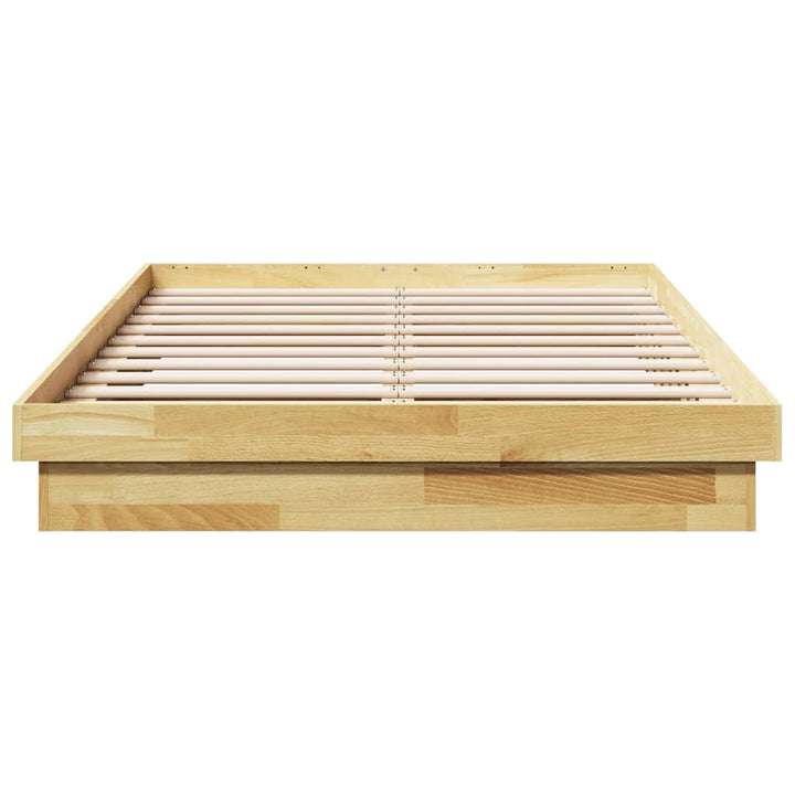 Sengeramme uden madras 120x200 cm Massivt træ Eg