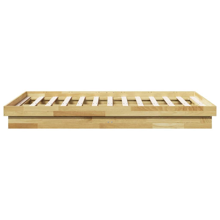 Sengeramme uden madras 120x200 cm Massivt træ Eg