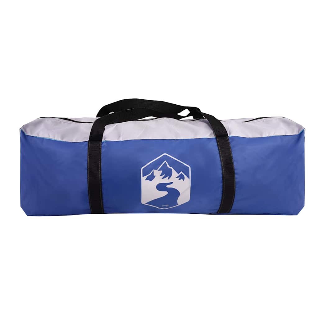 pooltelt med aftagelig flue og netvægge 618x532 cm azurblå