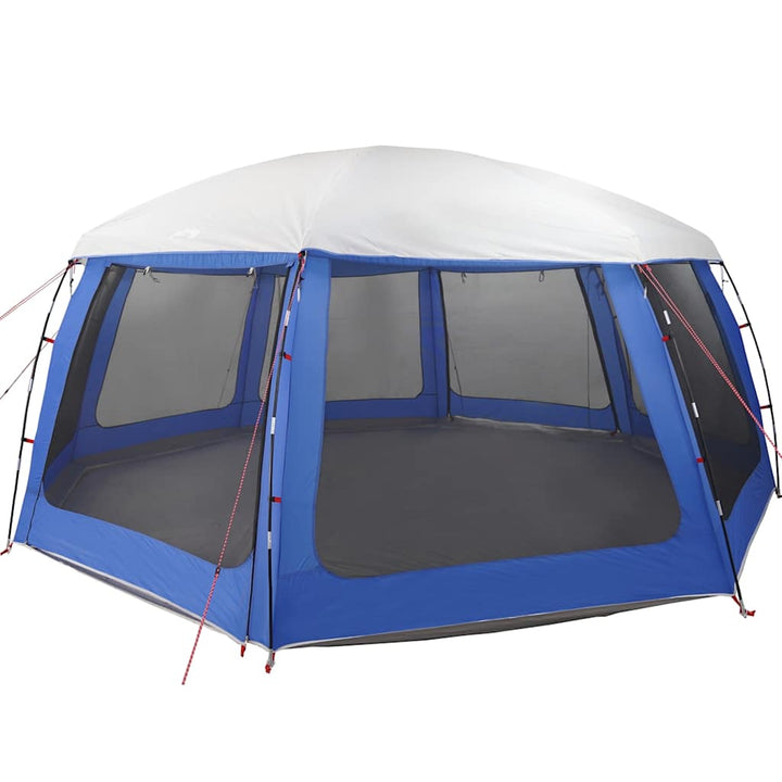 pooltelt med aftagelig flue og netvægge 690x690 cm azurblå
