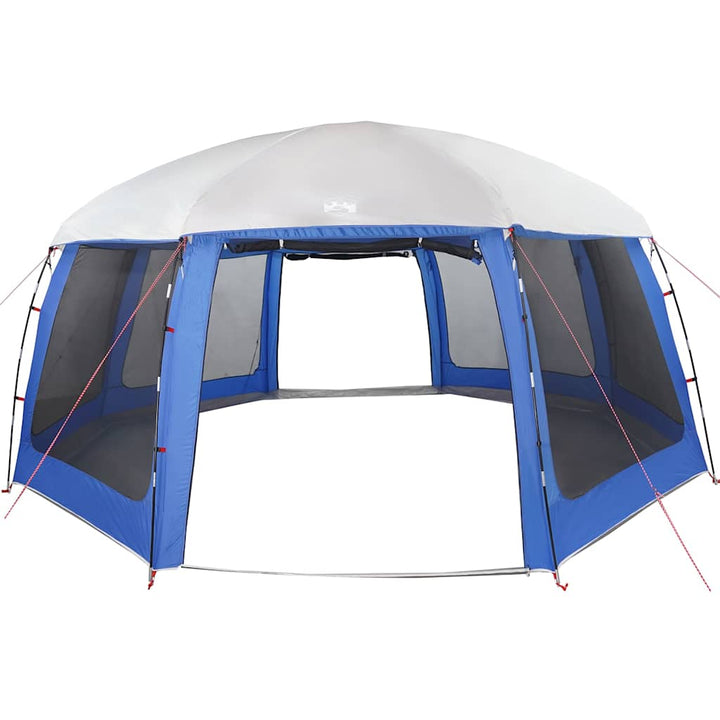 pooltelt med aftagelig flue og netvægge 690x690 cm azurblå