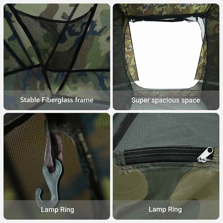 Fisketelt Camouflage 514 x 465 x 187 cm Polyester og Fiberglass