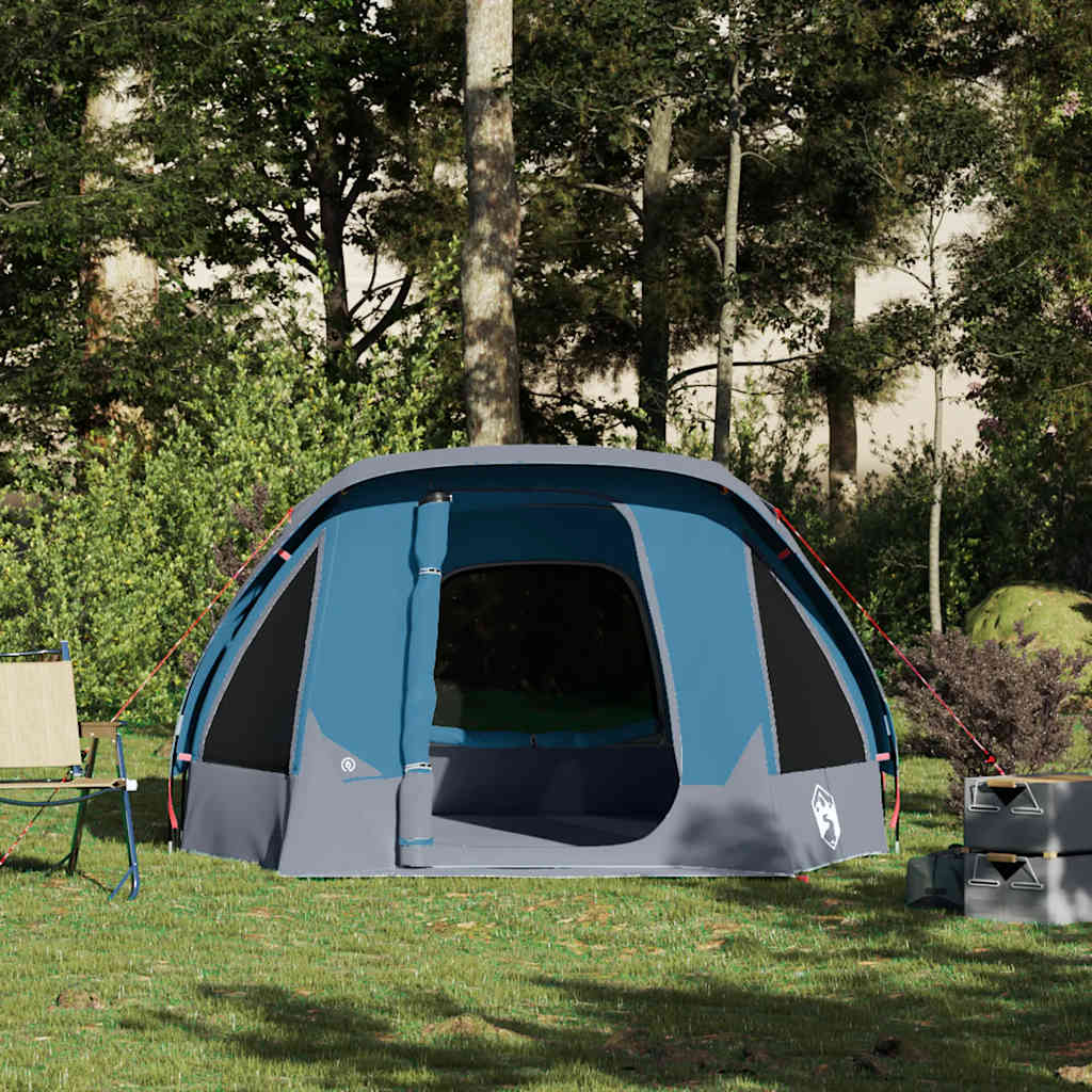 4-personers campingtelt vandtæt blå