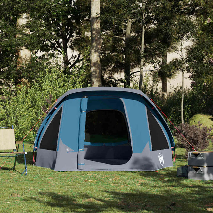 4-personers campingtelt vandtæt blå
