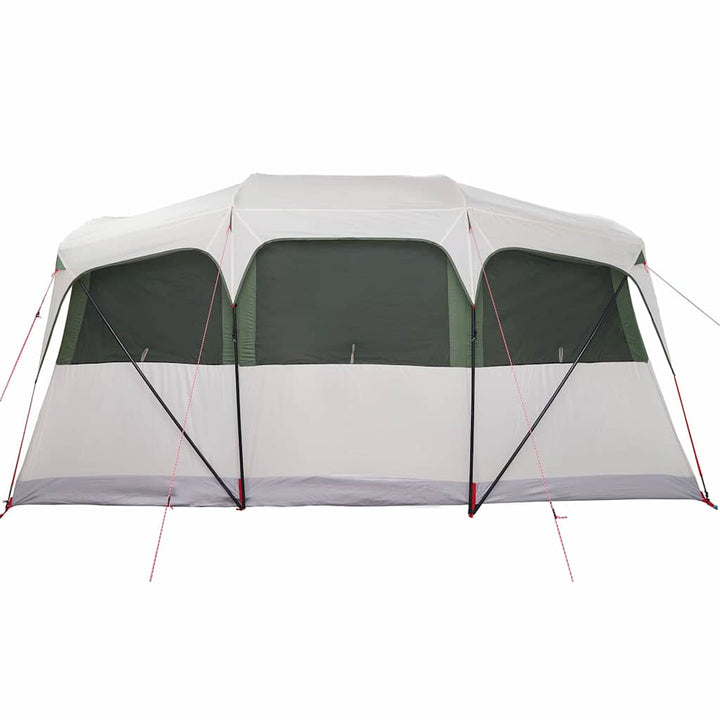 Familietelt Hvid og grøn 435 x 255 x 216 cm Polyester og Stål
