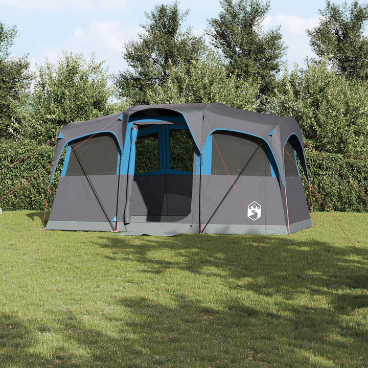 Familietelt Blå og grå 435 x 255 x 216 cm Polyester og Stål