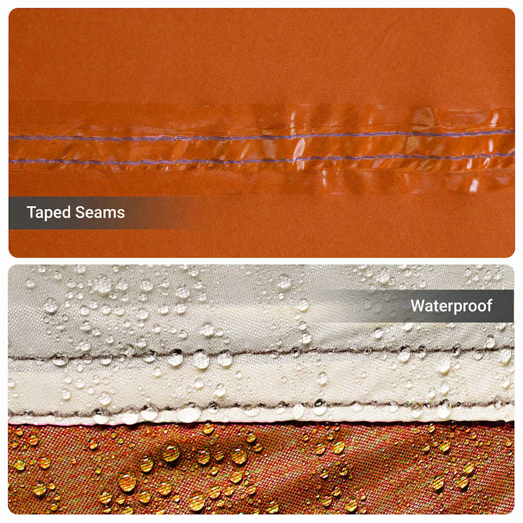 Familietelt Grå og orange 622 x 295 x 238 cm Polyester og Stål