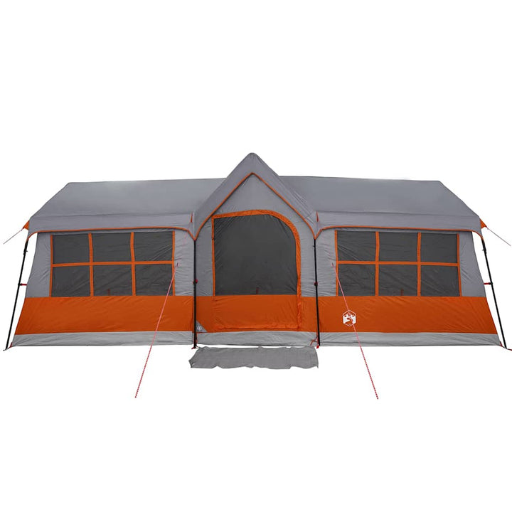 Familietelt Grå og orange 622 x 295 x 238 cm Polyester og Stål