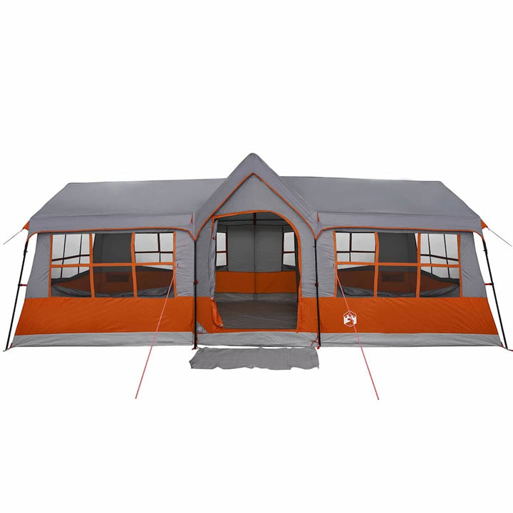 Familietelt Grå og orange 622 x 295 x 238 cm Polyester og Stål