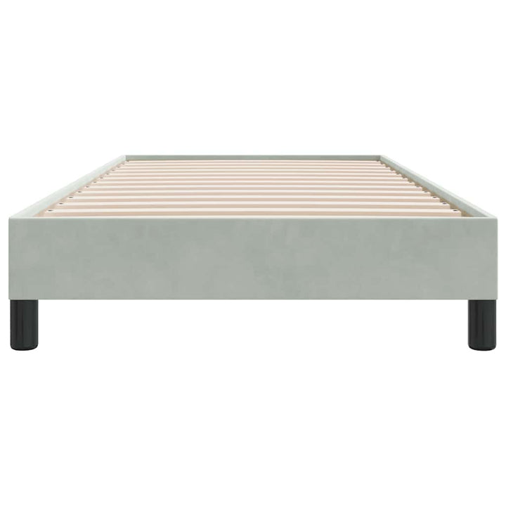 kontinentalseng uden madras 80x210 cm fløjl lysegrå