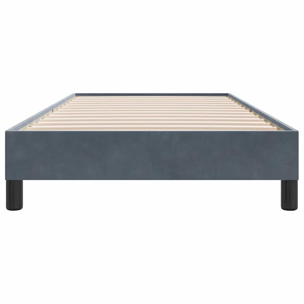 kontinentalseng uden madras 80x210 cm fløjl mørkegrå