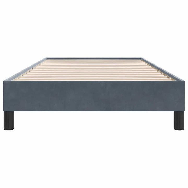 kontinentalseng uden madras 80x210 cm fløjl mørkegrå