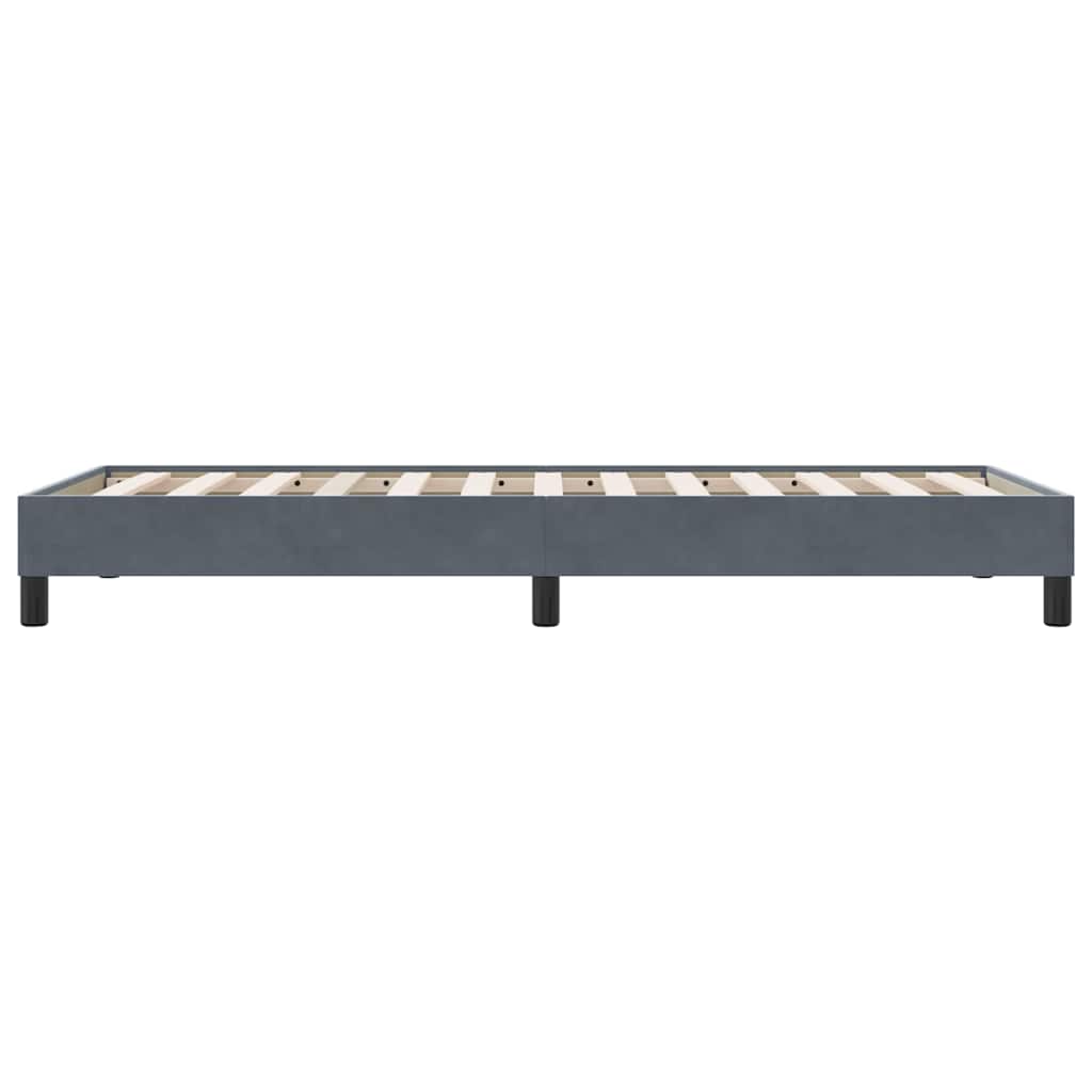 kontinentalseng uden madras 80x210 cm fløjl mørkegrå